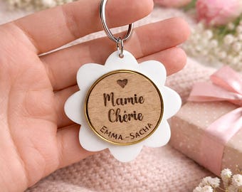 Porte-clés personnalisé mamie - fête des grands-mères - fête des mamies