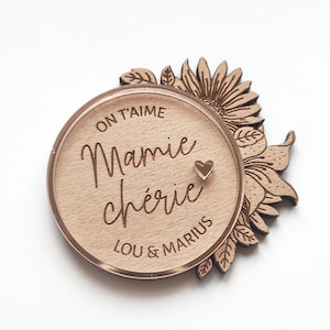 Magnet fêtes des grands-mères, bonne fête mamie, cadeau mamie, fête des mères, bouquet de fleurs