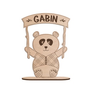 Personalized wooden children&#39;s bedroom name, birth gift