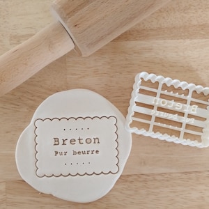 Pure butter Breton cookie cutter - cookie cutter, cookie stamp, shortbread