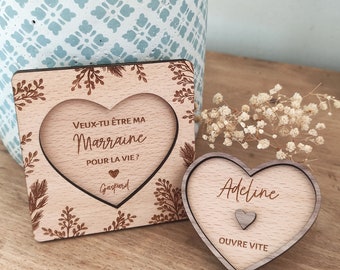 Personalized godparent proposal - godparent gift, surprise birth announcement for grandparents, pregnancy announcement