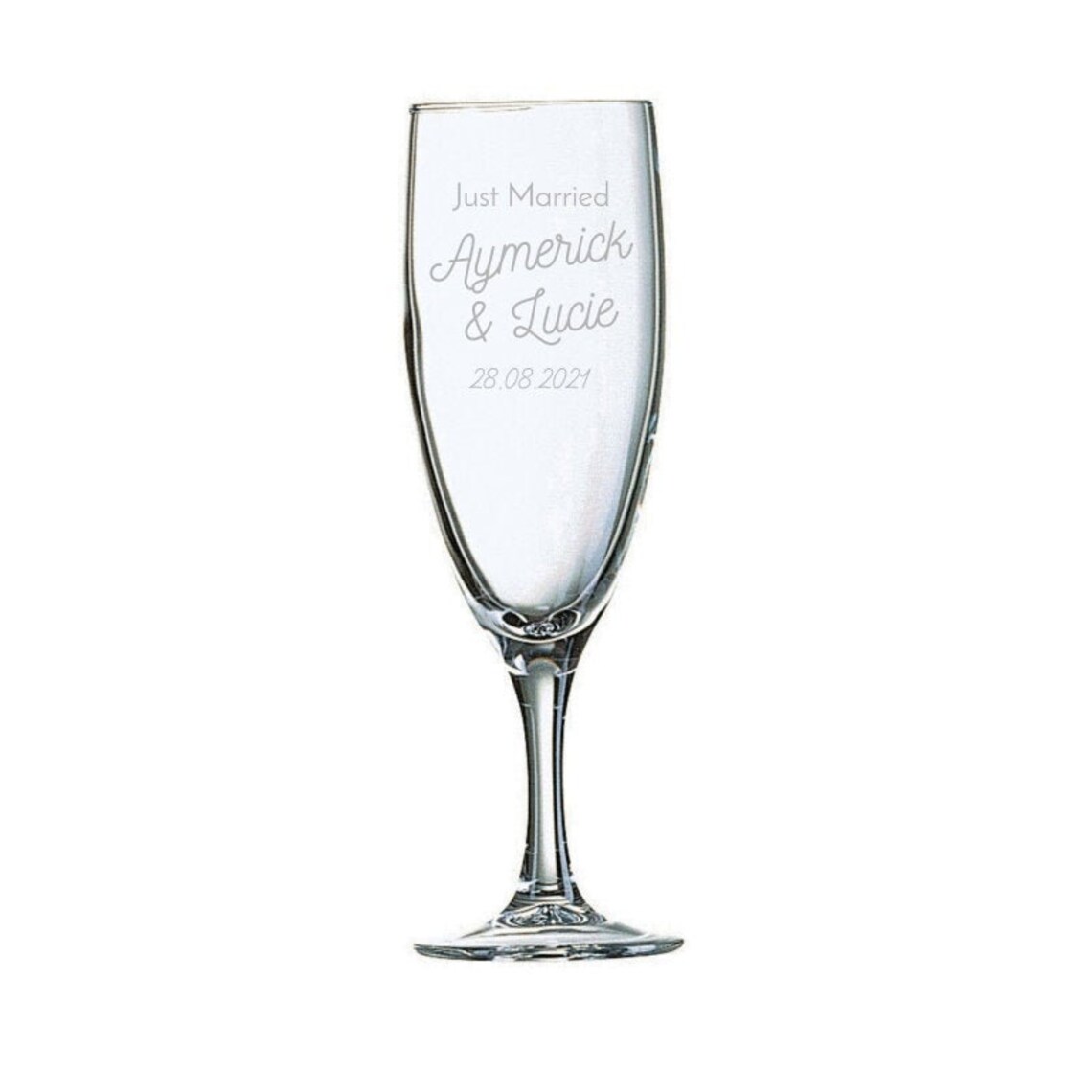 Flûte à champagne mariage personnalisée Verre gravé mariage | Etsy France