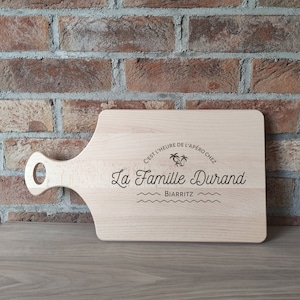 Large personalized aperitif cutting board - Wedding anniversary gift - Housewarming gift