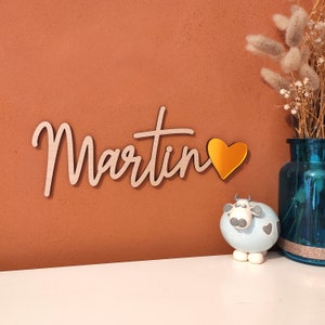Wooden first name - children&#39;s room decoration - Personalized birth gift idea - door decoration