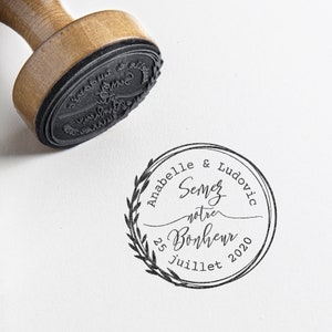 Tampon mariage personnalisé  -  Semez notre bonheur, cadeau invité