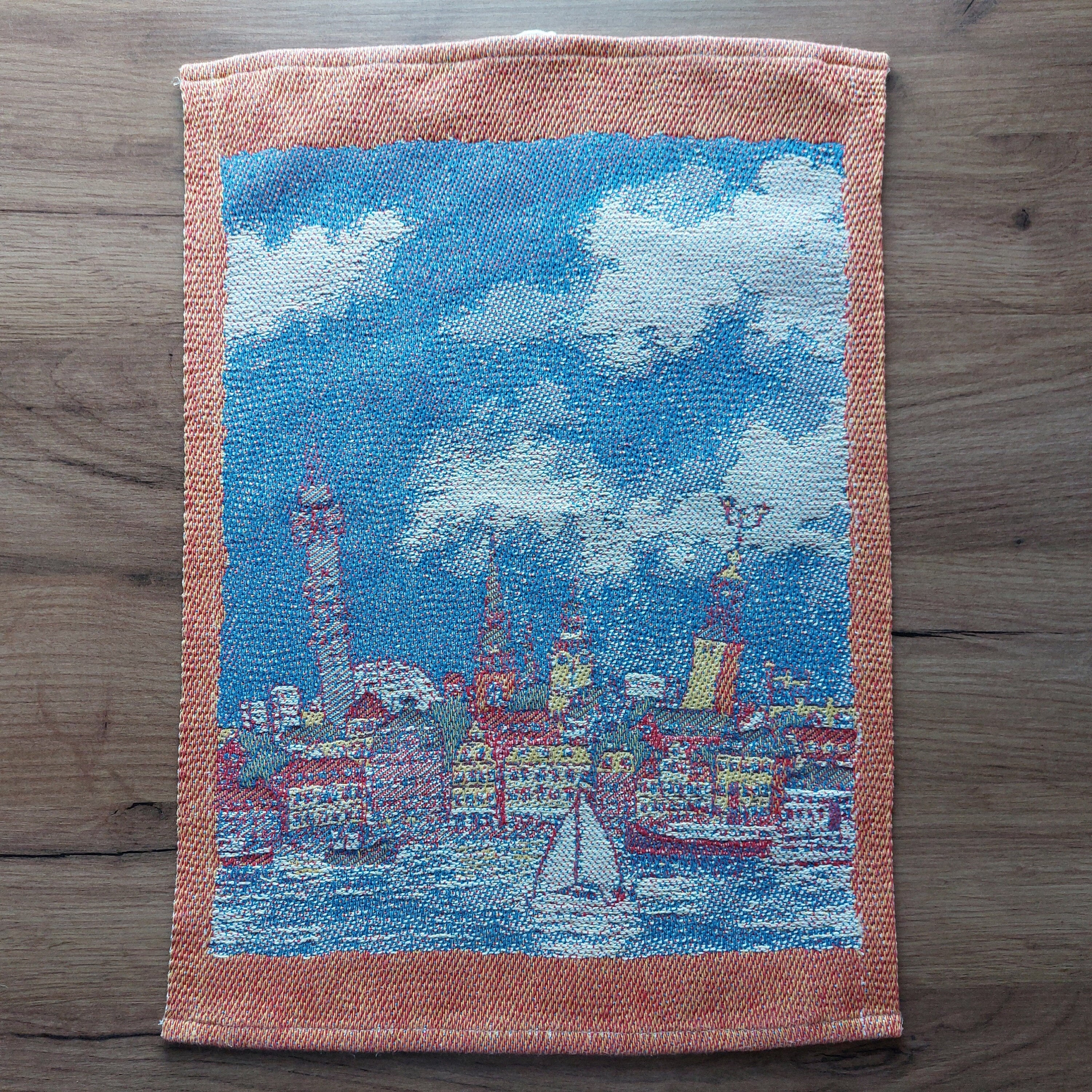 Vintage Ekelund thick woven cotton tea towel , vintage dish towel , vintage kitchen warming , Vintage Swedish tea towel (P1)