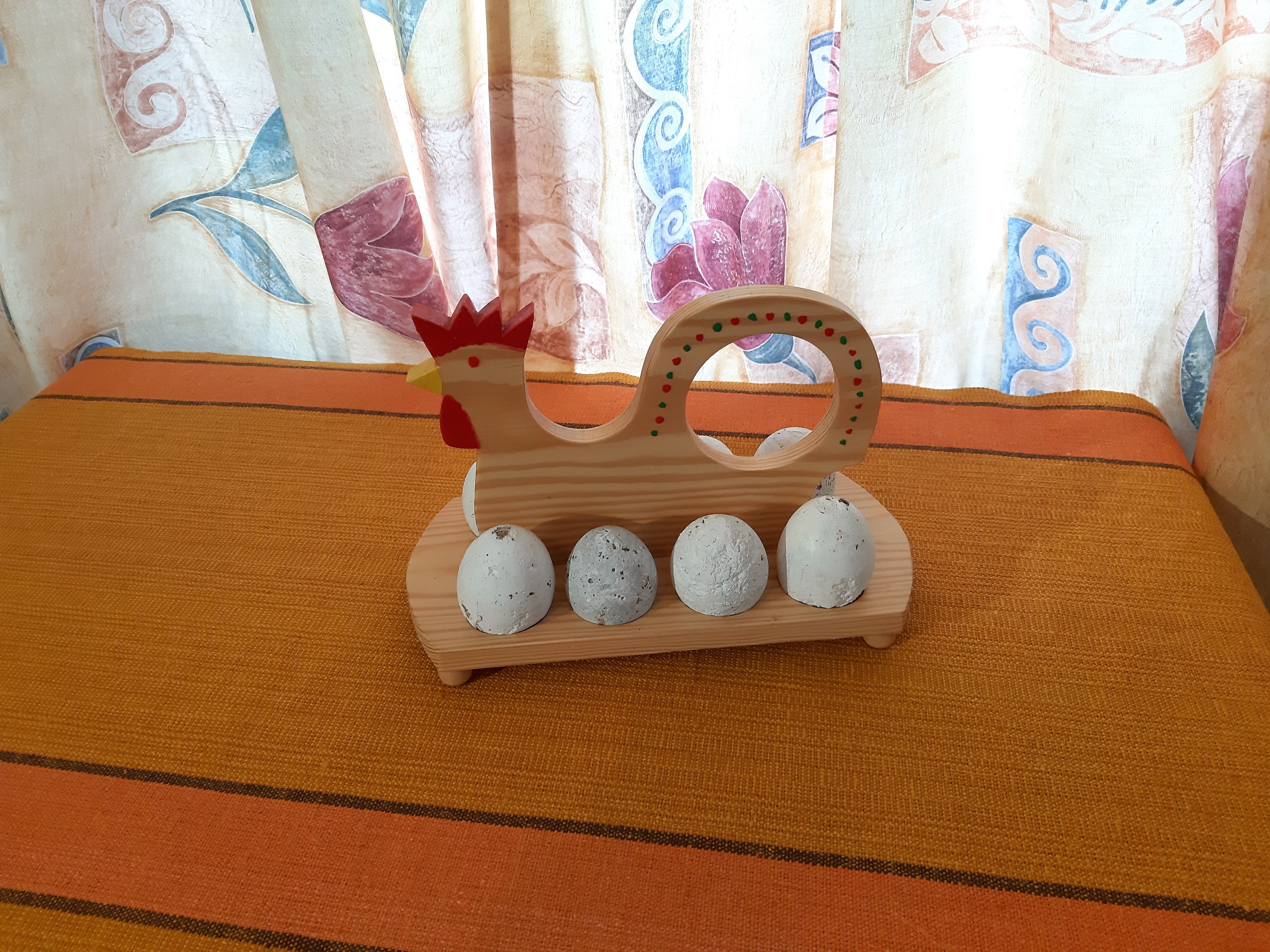 Vintage Wood Handmade egg holder Chicken egg holder Kitchen Etsy
