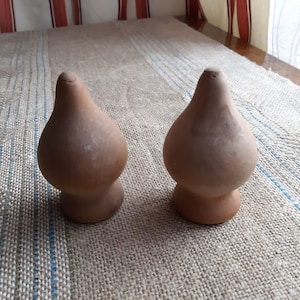 2 pieces Wood rod ends - Finals , Vintage curtains Rod ends Wood finals , Natural wood rod ends, wooden finals (11)