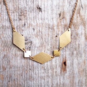 Brass Rhombus Chain Short