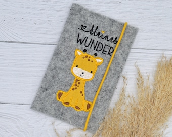 Mutterkindpasshülle mit Giraffe,Filz, Österreich
