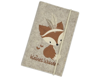 Mutterkindpasshülle Filz, Österreich, Fuchs Boho