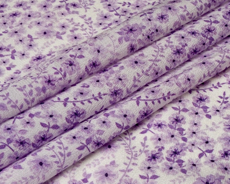blouse floral printed fashion fabric for woman Dresses scarves shirts 100/% Pure Silk Crepe De Chine