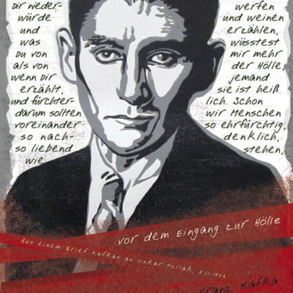 Franz Kafka Poster / Kunstdruck / Kunstplakat Literatur Word Art / Linol / Plakat