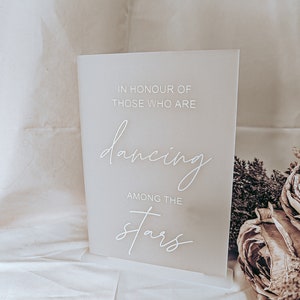 In honour of loved ones wedding memorial sign | acrylic venue sign in loving memory sign
