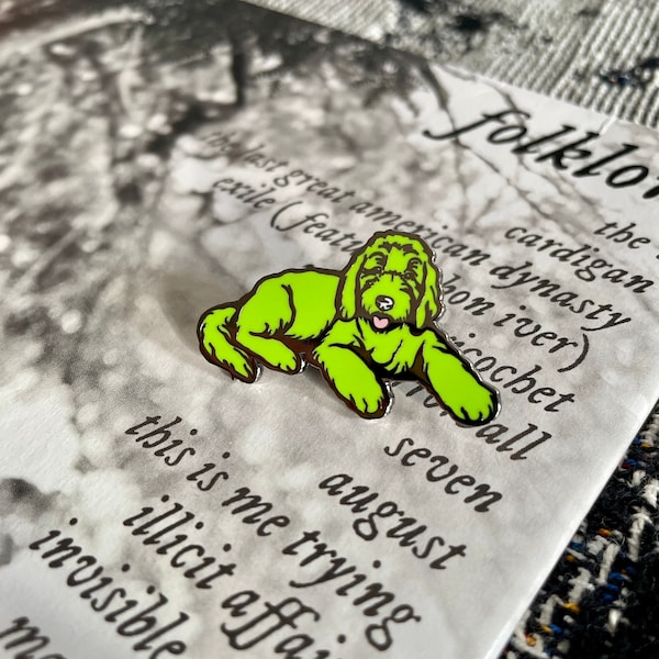 Key Lime Green Dog Enamel Pin - from 'The Last Great American Dynasty' - Taylor Swift - folklore Album