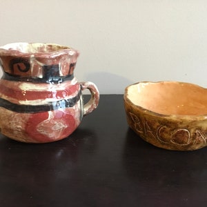 Vintage Home Pottery Handmade and Hand painted Items