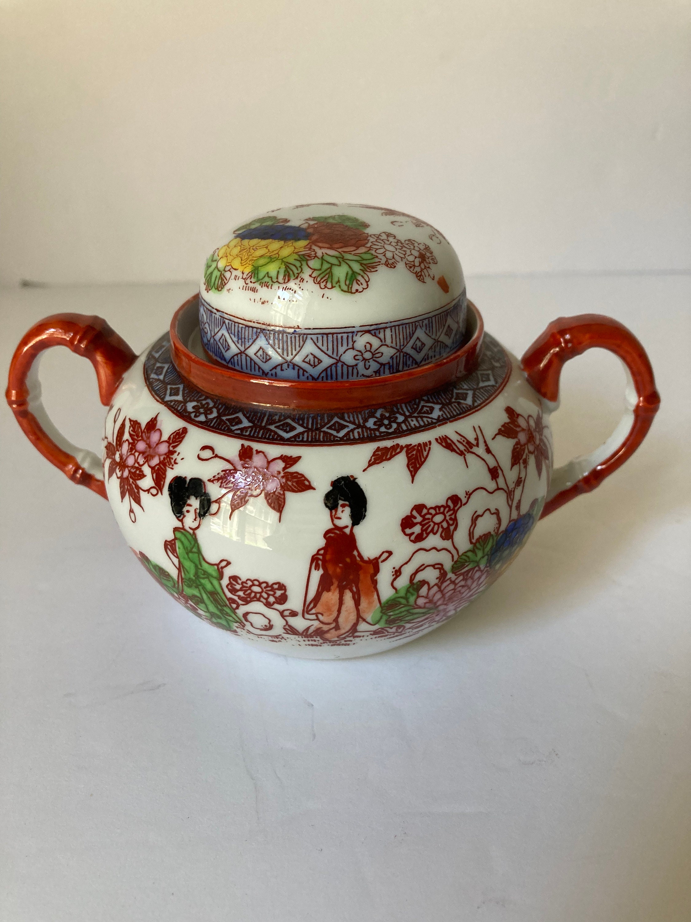 Vintage Japanese Creamer and Sugar Bowl Etsy