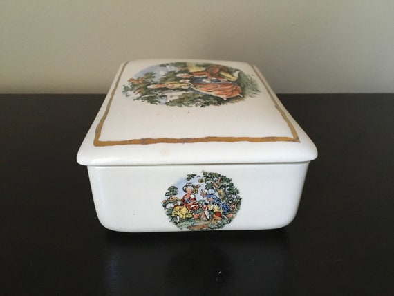 Vintage Mid Century Art Pottery Trinket Box by Ho… - image 3