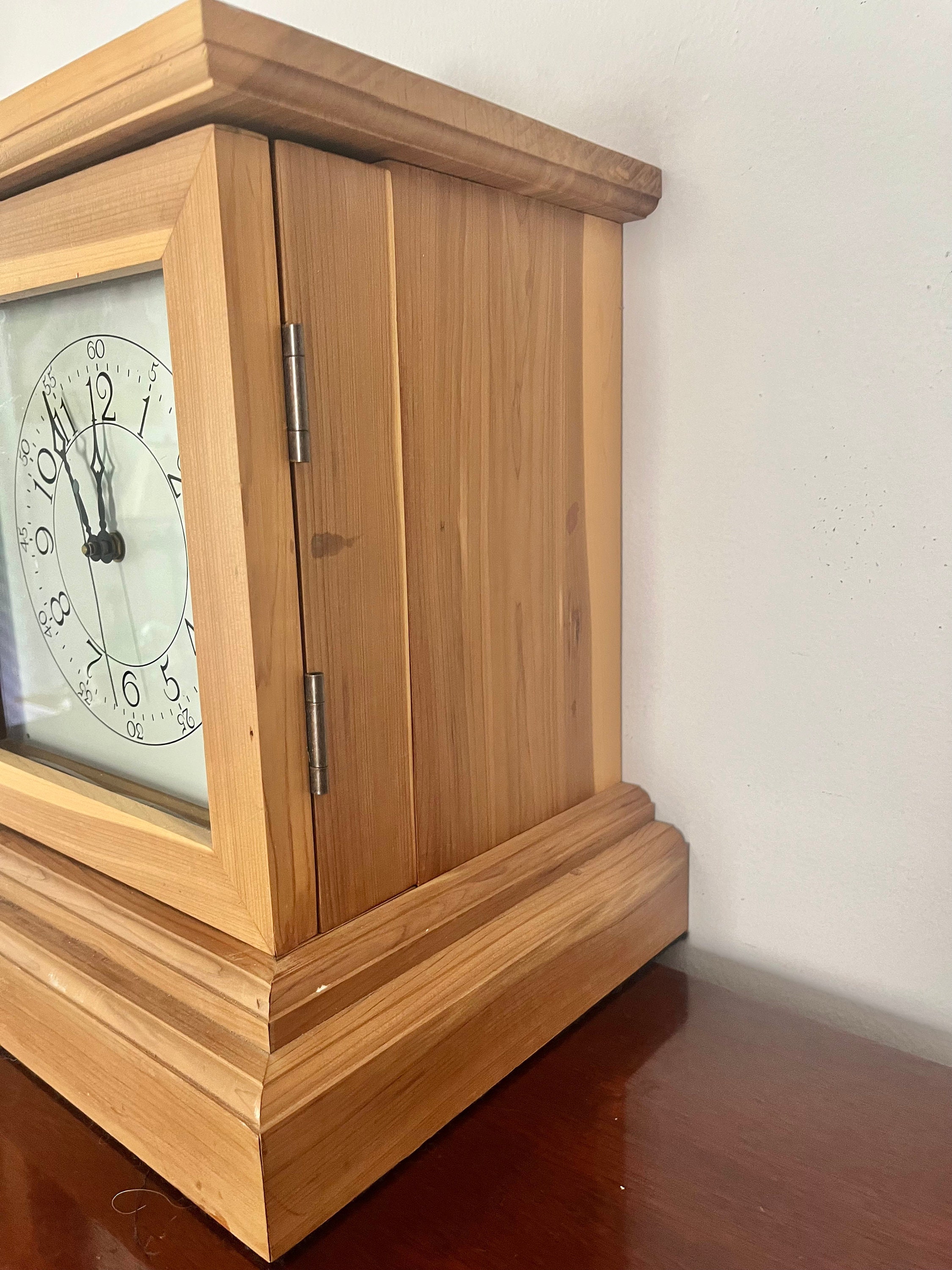 Rare Find Wooden Mantel Clock With Hidden Jewelry Box - Etsy Rare Find Wooden Mantel Clock With Hidden Jewelry Box - Etsy