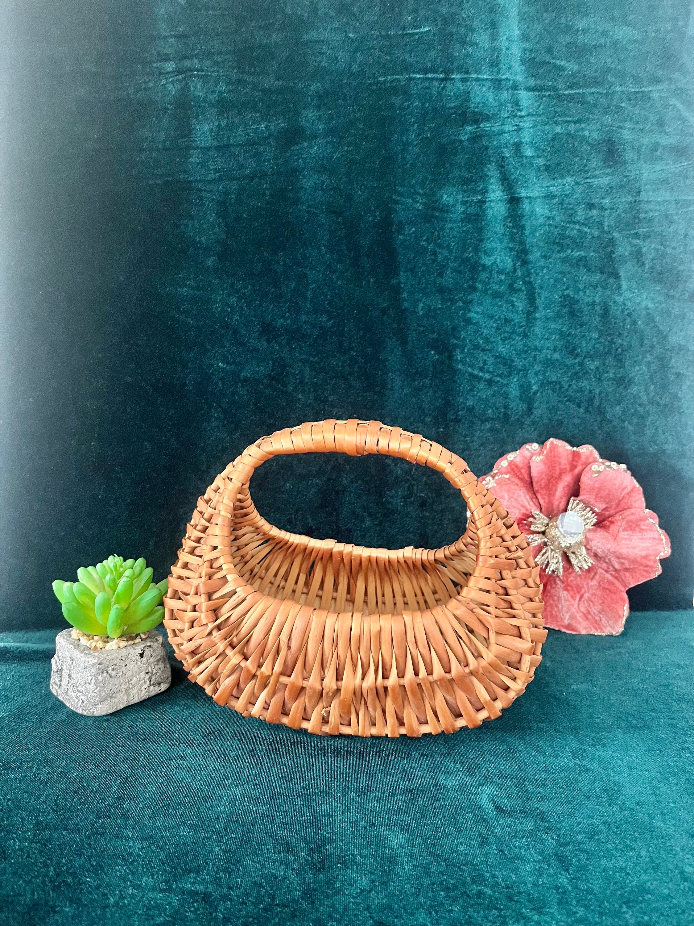 Vintage Wicker Basket French Basket Childs Gondola Basket Vintage Decor