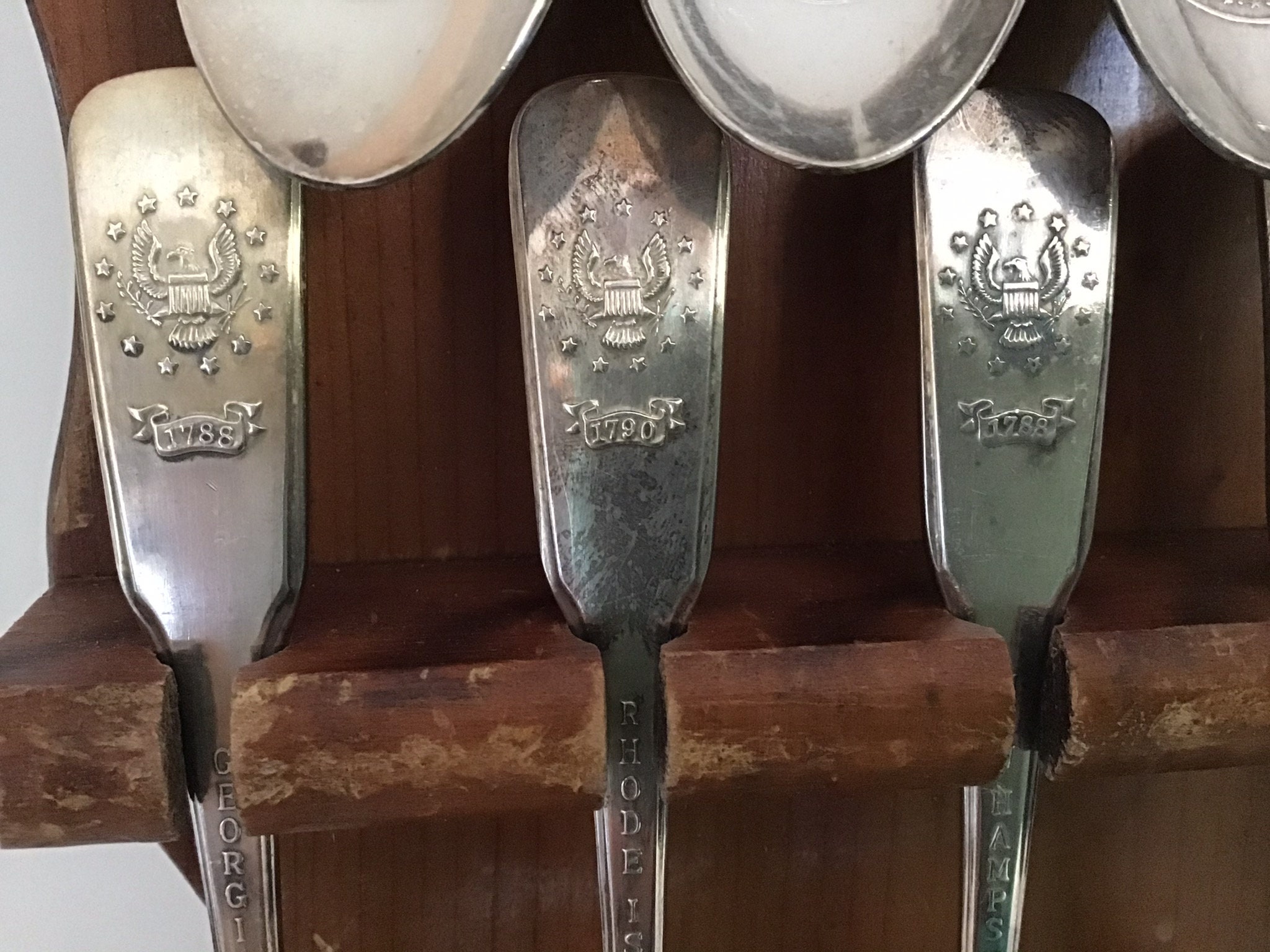 Vintage Historical Collectible Spoon Set 13 American States Etsy