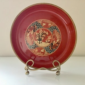 Vintage Adorable Lacquered Decorative Plate Japan