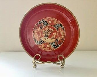 Vintage Adorable Lacquered Decorative Plate Japan