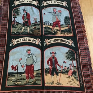 Vintage Unique Rare Golf Club Tapestry US