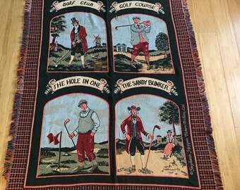 Vintage Unique Rare Golf Club Tapestry US