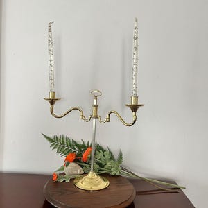 Vintage Baldwin Brass 2 Arm Adjustable Candelabra Candlestick Holder
