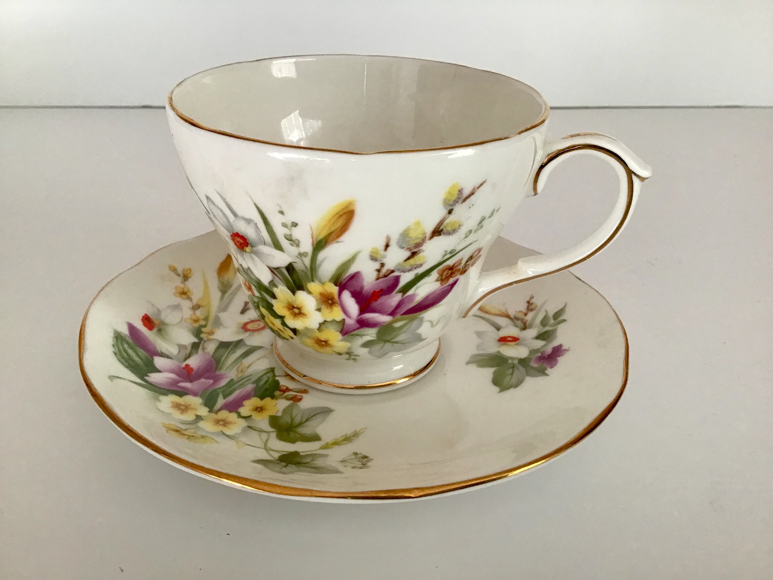 Duchess Bone China Cup and Saucer Spring . England Etsy