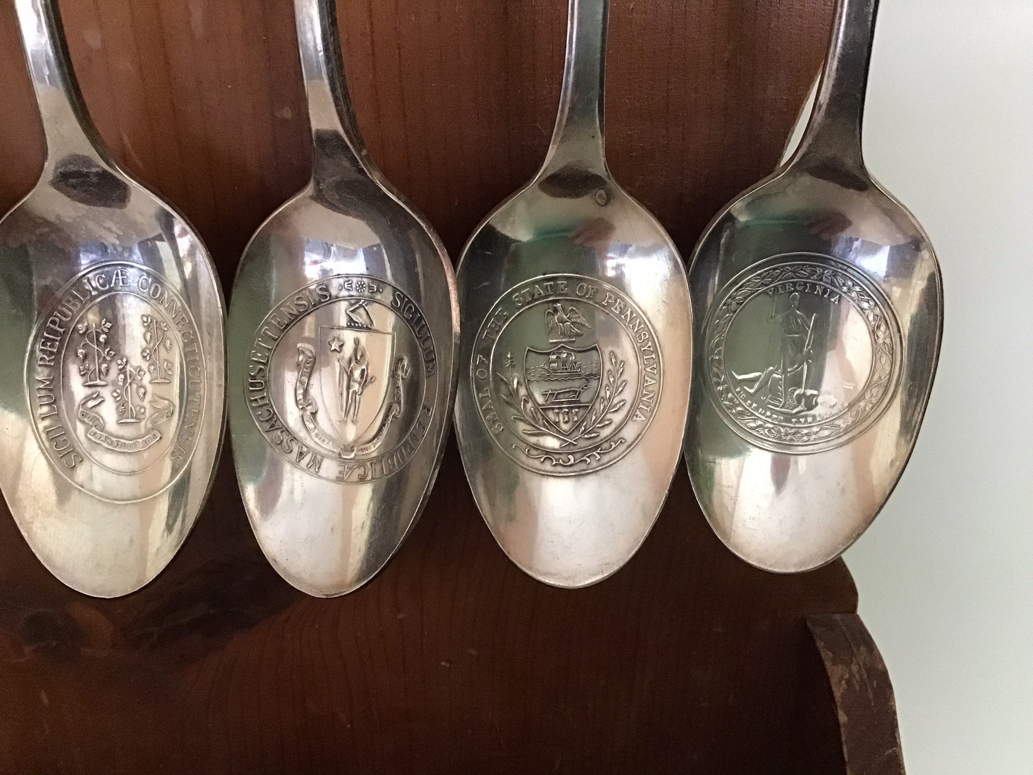 Vintage Historical Collectible Spoon Set 13 American States Etsy