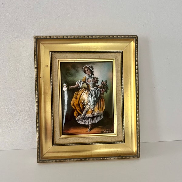 Collectible Stunning Limoges Hand Painted Enamel Picture France