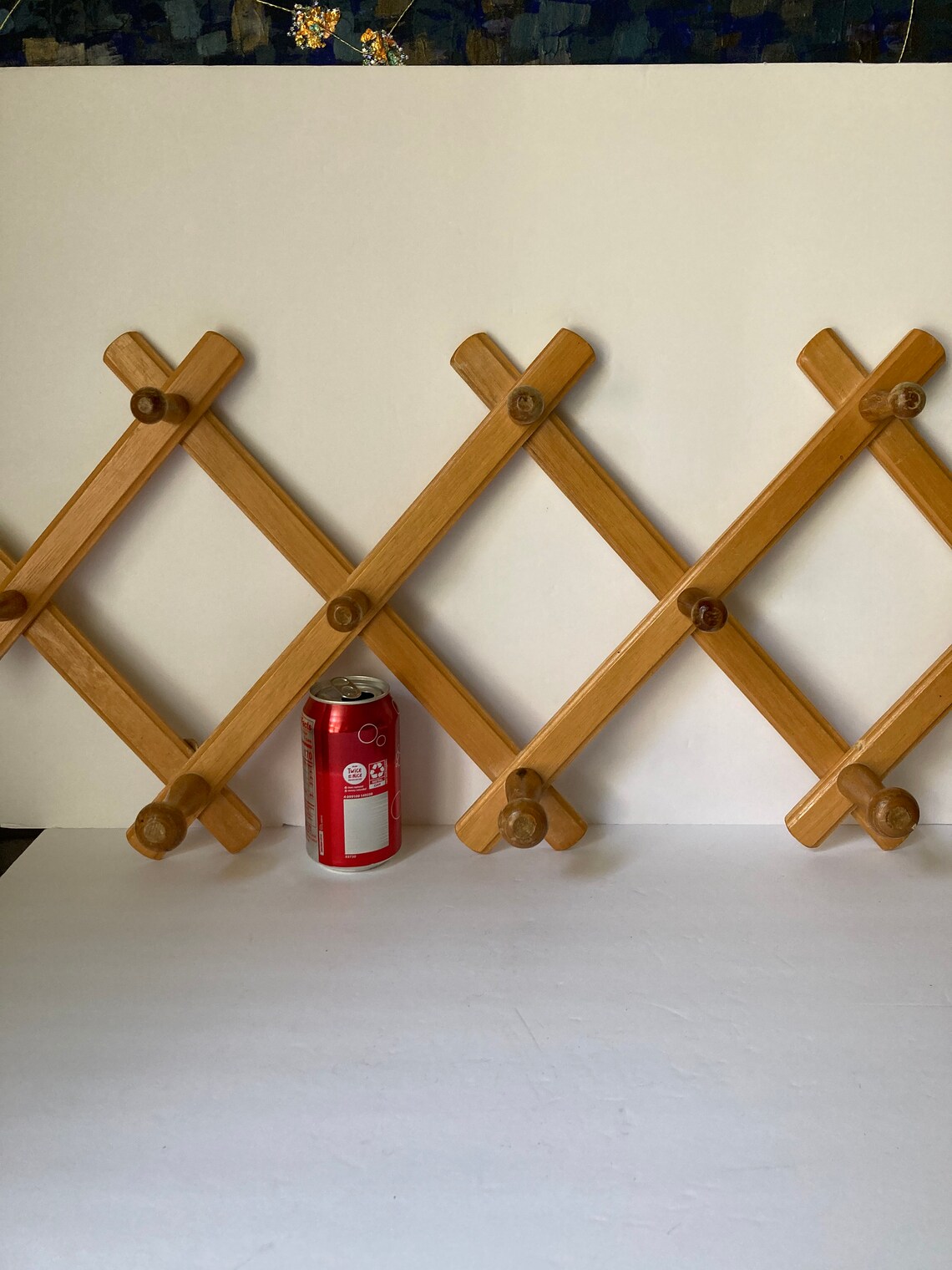 Vintage Akkordeon zehn Peg Rack erweiterbare Wandaufbewahrung | Etsy