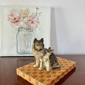 Vintage Porcelain Dog Figurines Dog Statues