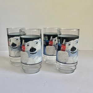 Vintage Always Coca-Cola Polar Bear Glasses