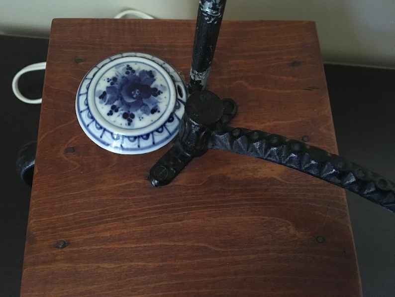 Vintage Handmade Wooden Coffee Grinder Table Lamp Etsy