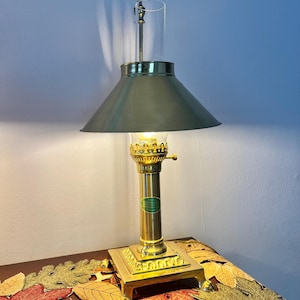Vintage Brass Table lamp / Orient Express Paris-Istanbul / Art Deco Style Lighting