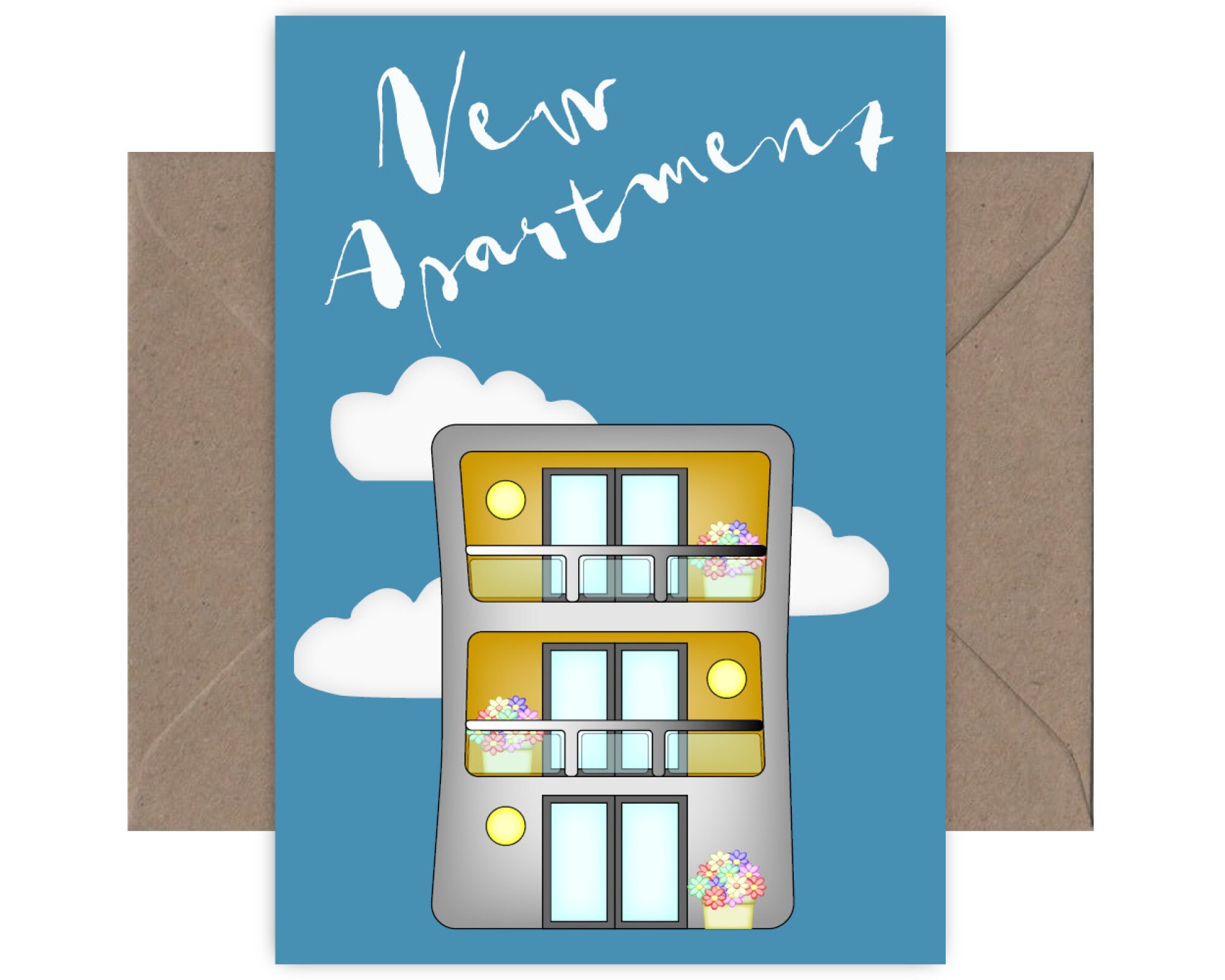 New Apartment Greeting Card Etsy Norway