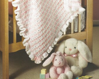 Vintage Crochet Baby Blanket Pattern PDF Instant Digital Download, Baby Girl Blanket, New Baby Blanket, Baby Blanket Pattern