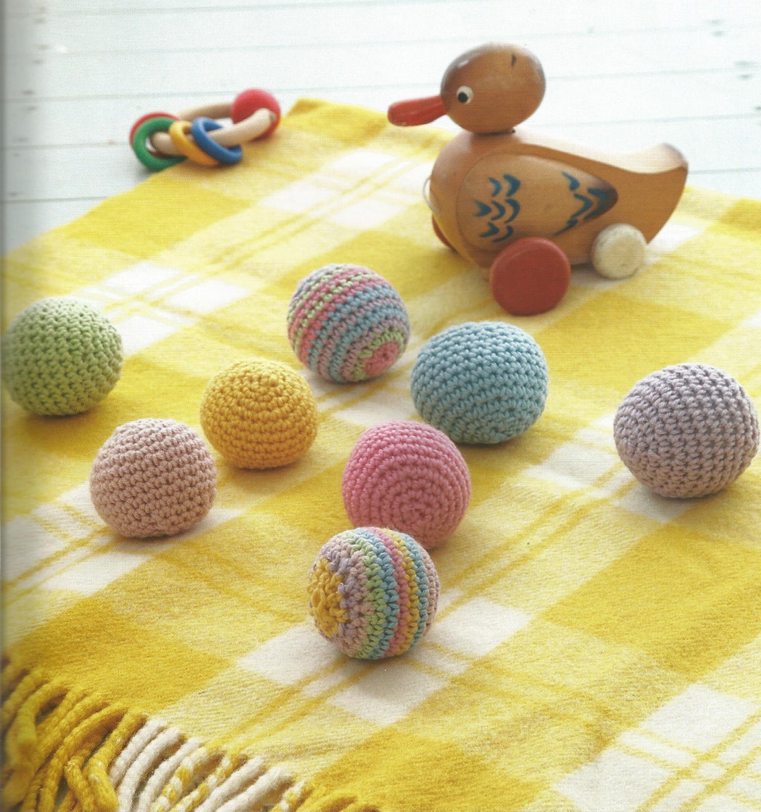 Vintage Crochet Baby Balls Pattern, Crotchet Pattern, PDF Instant