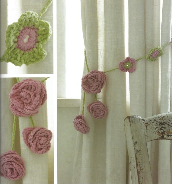 Vintage Crochet Pattern Curtain Tie Backs Crochet Home Etsy