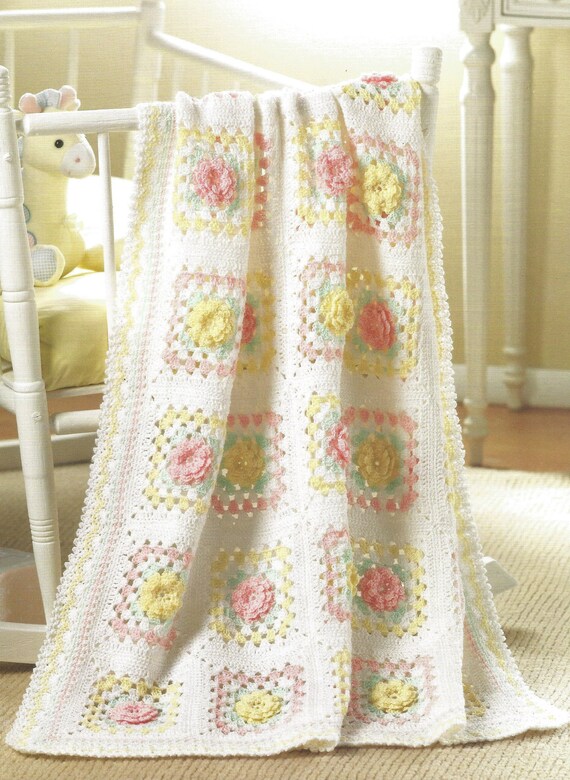 Vintage Crochet Baby Blanket Pattern PDF Instant Digital Etsy