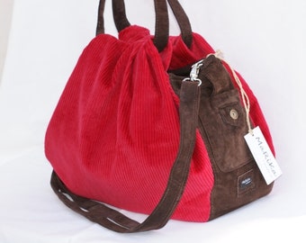 Tasche aus Leder / Recycling Leder XXL