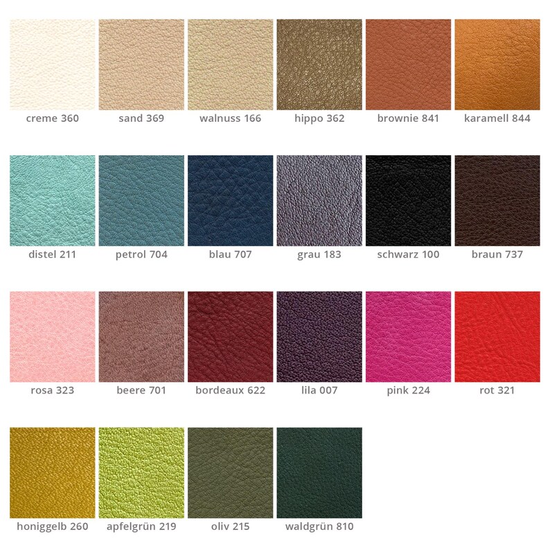 Anhand der Farbkarte kannst du dich orientieren und alle Modelle in vielen, schönen Farben bestellen. Im Shop gibt es tolle Farben - wähle aus 22 deine Lieblingsfarbe aus.
