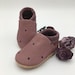 Crawling shoes, organic leather starlet berry/dark blue, leather shoes baby, ecopell leather 