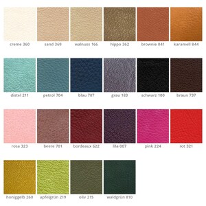 Anhand der Farbkarte kannst du dich orientieren und alle Modelle in vielen, schönen Farben bestellen. Im Shop gibt es tolle Farben - wähle aus 22 deine Lieblingsfarbe aus.
