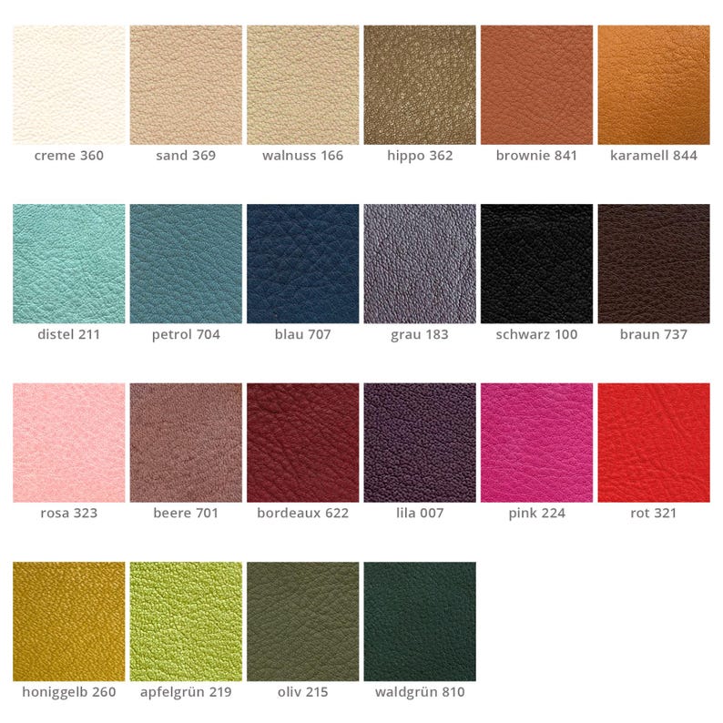 Anhand der Farbkarte kannst du dich orientieren und alle Modelle in vielen, schönen Farben bestellen. Im Shop gibt es tolle Farben - wähle aus 22 deine Lieblingsfarbe aus.