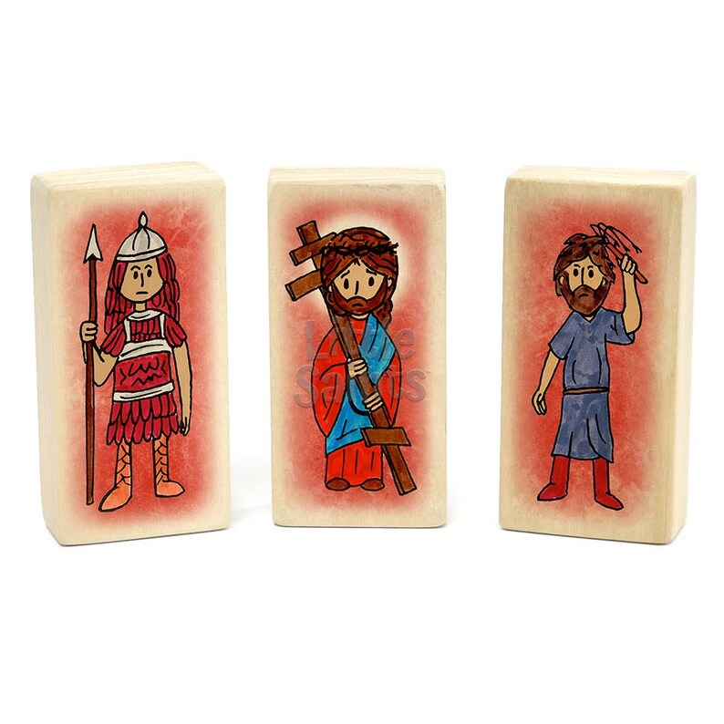 Patron Saint Wooden Block Toy Good Friday Set
