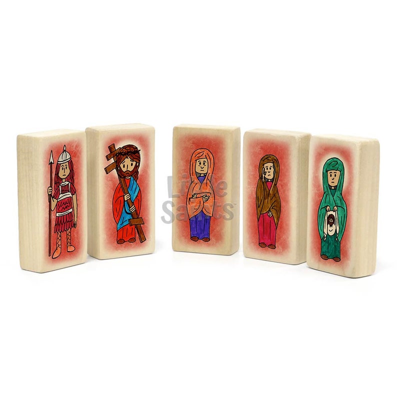 Patron Saint Wooden Block Toy Good Friday Set
